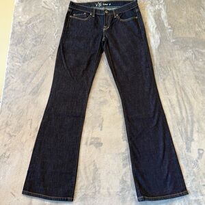 VS Low Rise 5 Flare Dark Denim Jeans Wmn’s Sz 4 Victoria’s Secret